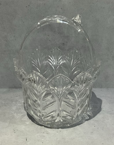 Clear pressed glass - glass, basket
